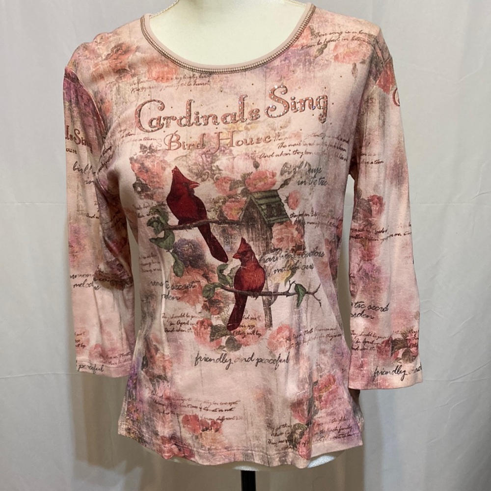 CACTUS MEDIUM SPARKLY CARDINALS PINK TOP